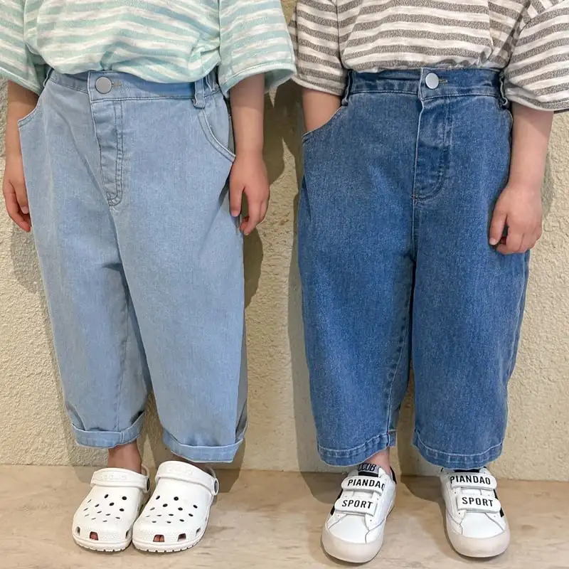 【80-150】2023新作 シンプル系デニムパンツ