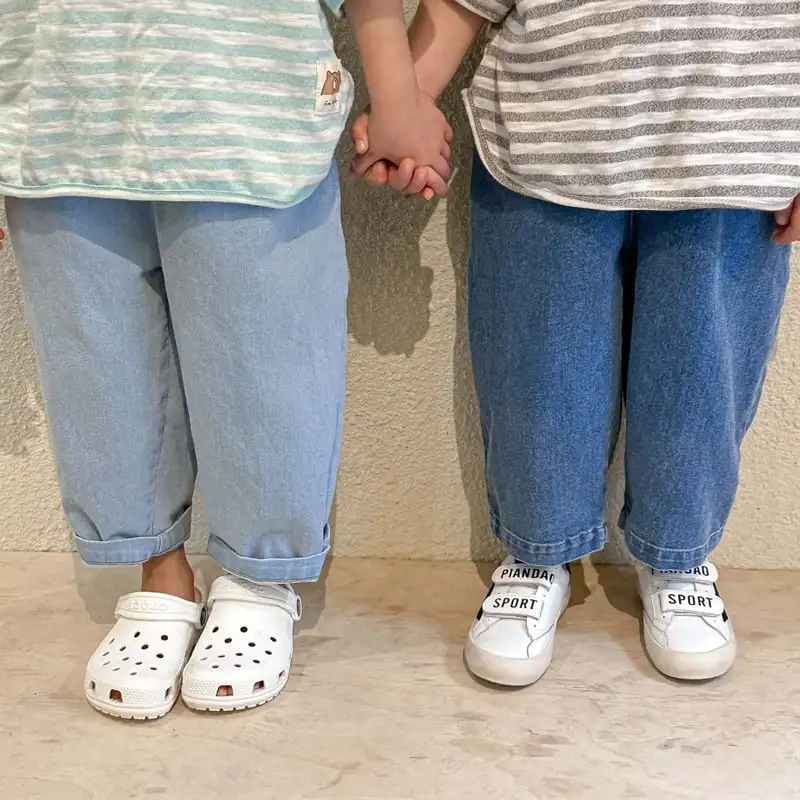 【80-150】2023新作 シンプル系デニムパンツ