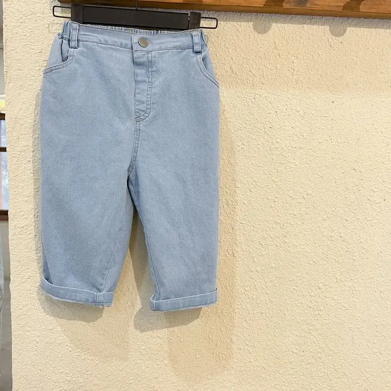 【80-150】2023新作 シンプル系デニムパンツ