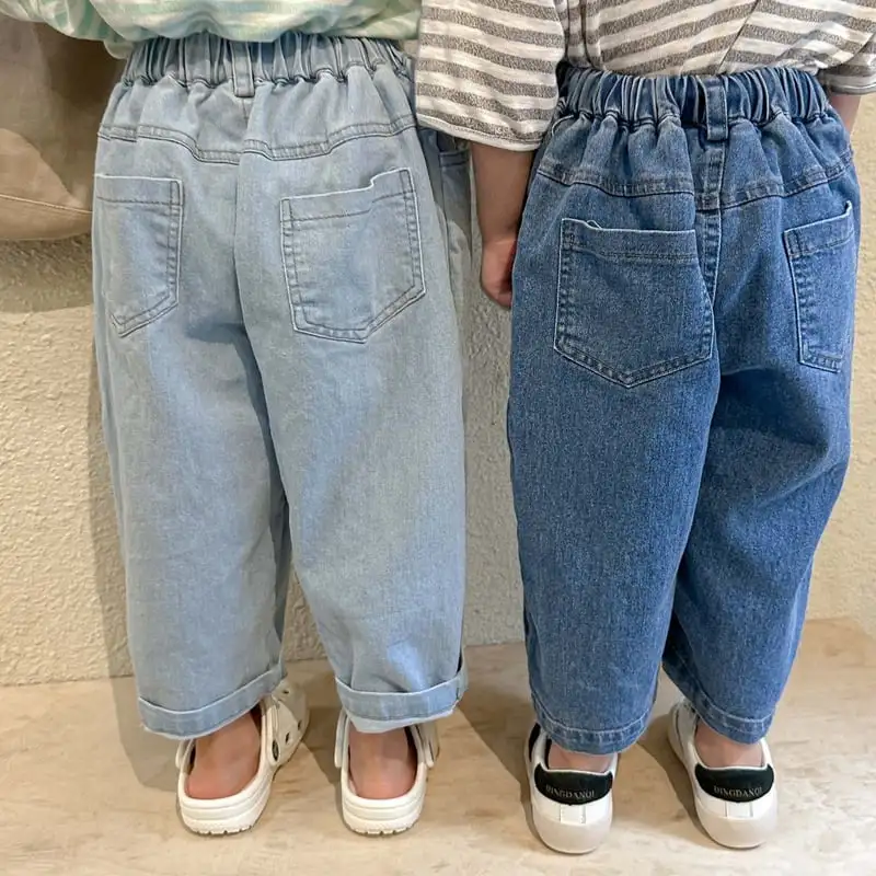 【80-150】2023新作 シンプル系デニムパンツ