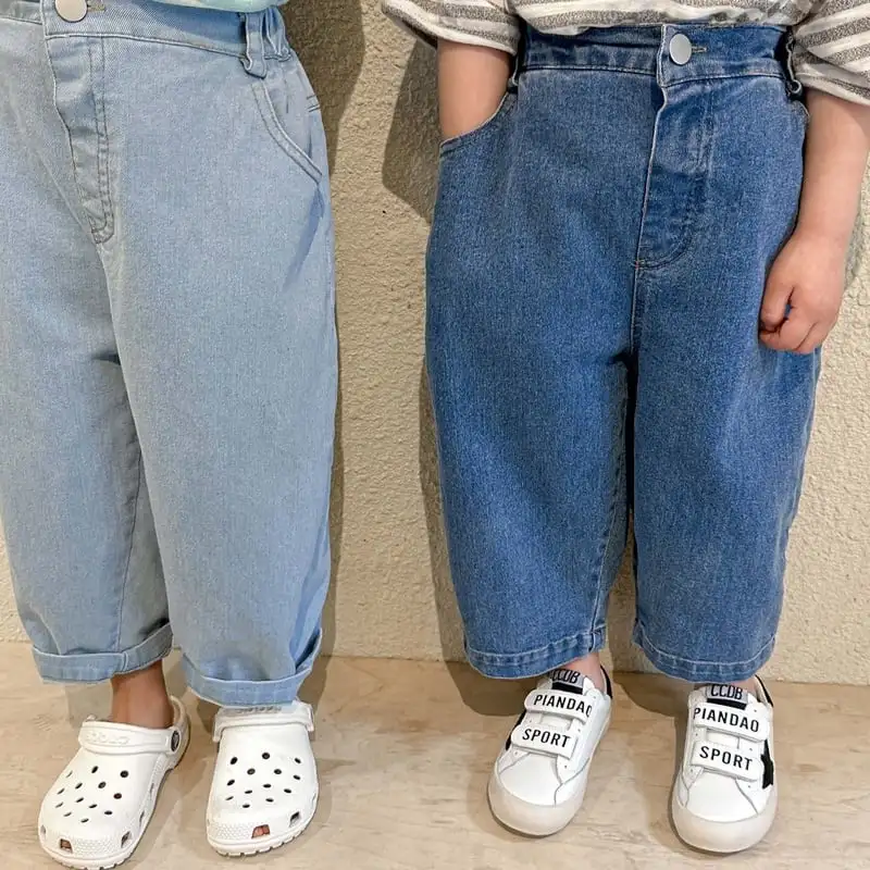 【80-150】2023新作 シンプル系デニムパンツ