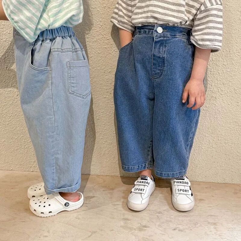 【80-150】2023新作 シンプル系デニムパンツ