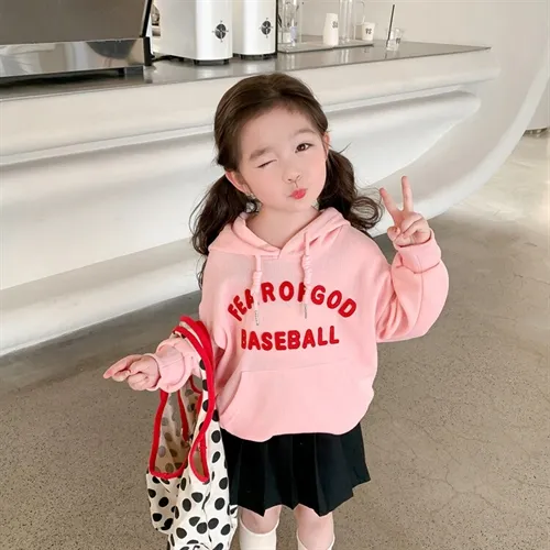 【90-140】3色展開 着せやすい アルファベット キッズ 子供 服 トドラー 女の子 春秋 パーカー トップス