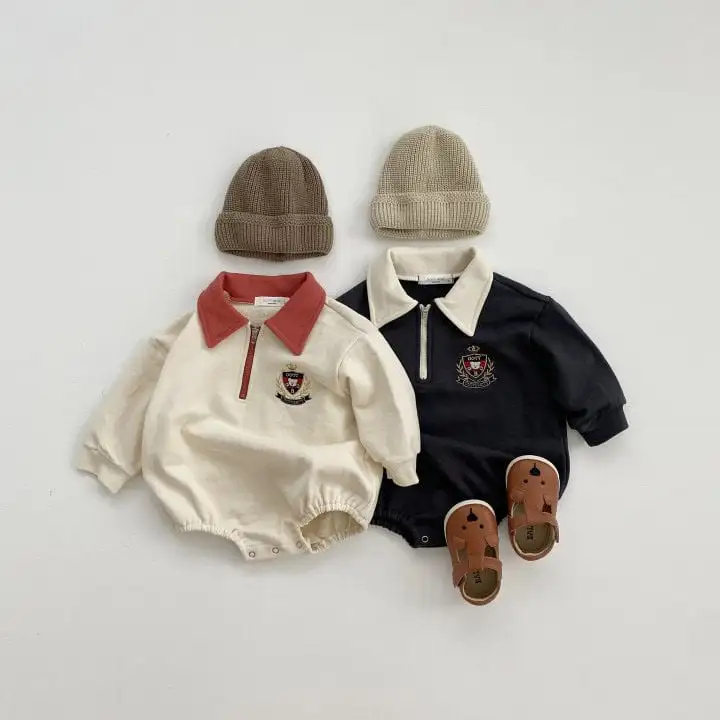 【66-100cm】大人気 肌触り良い ポロ 長袖 ロンパース