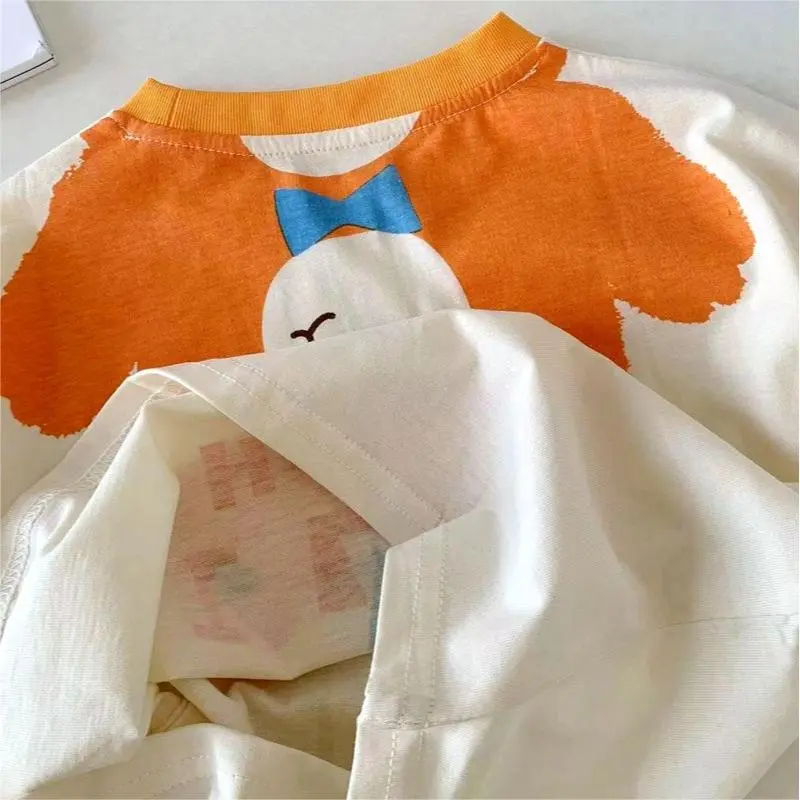 【80-130】着回し力抜群 キュート 売れ筋 カートゥーンプリント 合わせやすい男女限らず 安くてかわいい Tシャツ