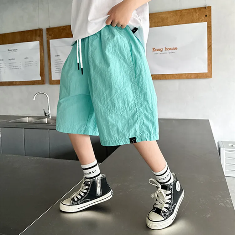【110-170cm】多色展開 新品殺到 着回し力抜群 無地 男の子 ボトムス