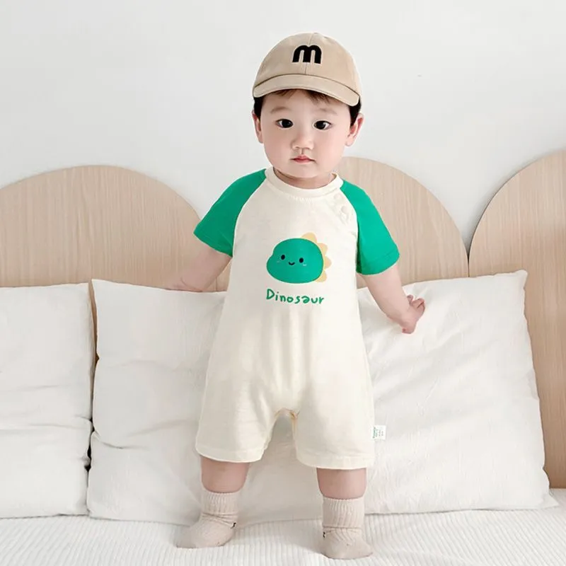 【66-100cm】新登場 可愛いデザイン 心地よい カートゥーン 半袖 ベビー 赤ちゃん ロンパース