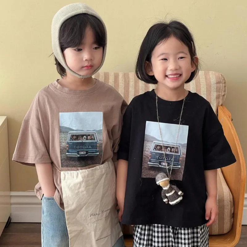 【80-150cm】三色選べ 新登場 ファッション 半袖 コットン 女の子 男の子 Tシャツ トップス