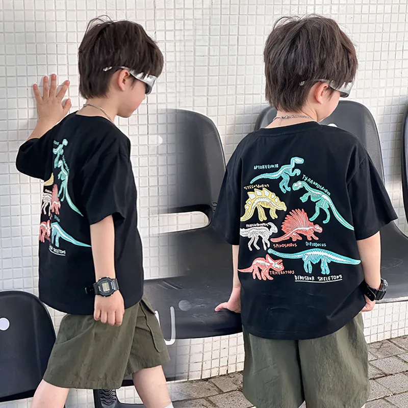 【90-150cm】着回し力抜群 プリント 動物柄 シンプル カジュアル 男の子 夏 トップス