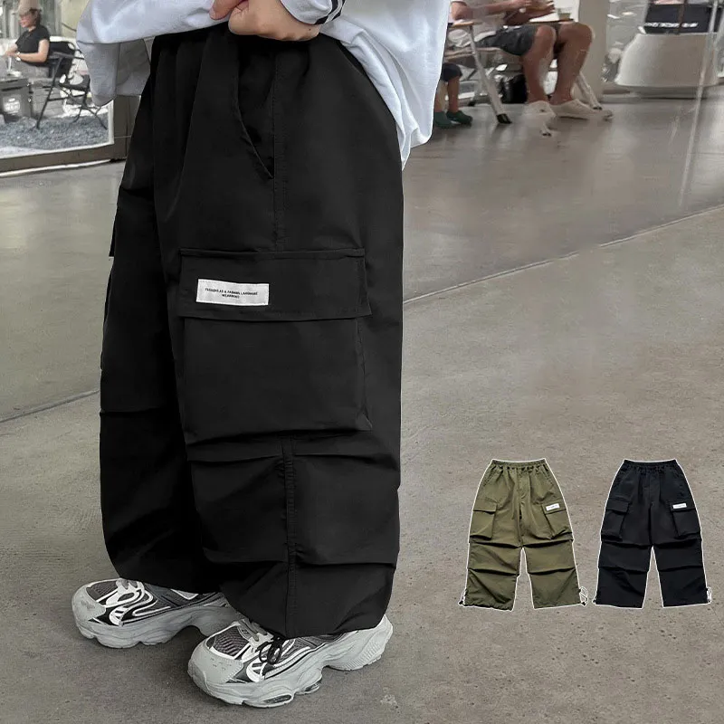 【110-160cm】気質満点 着心地良い ファッション 2色選べる 男の子 無地 ゆったり カッコイイ パンツ