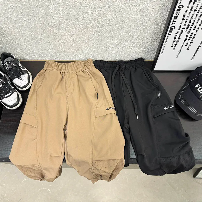 【100-160cm】かっこいい 薄手で軽い生地感 長ズボン ロングパンツ ボトムス 子供服