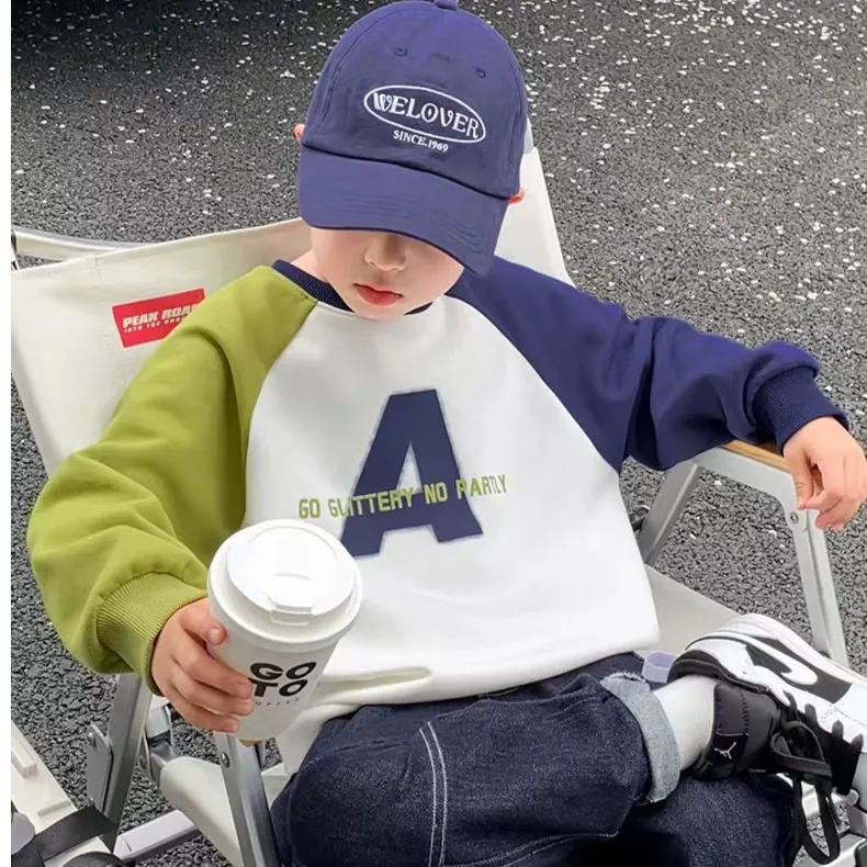 【100-160cm】今季大注目 カッコイイ 合わせやすい 男の子 ファッション カジュアル トレーナー