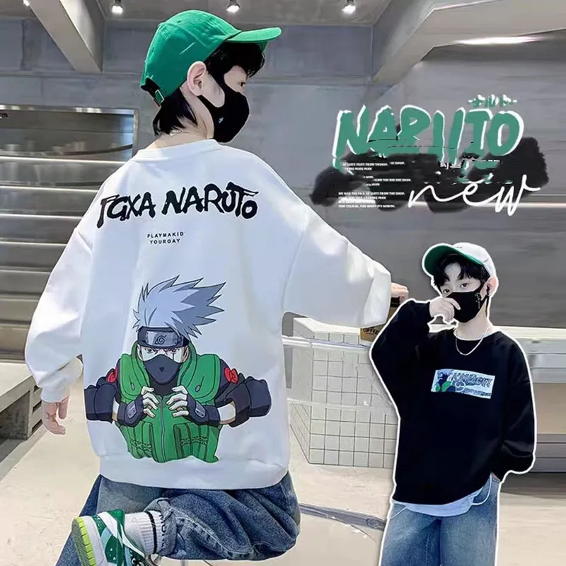 【110-170cm】NARUTOが好きな人の福祉!NARUTOのプリントを付ける 男の子 長袖 トレーナー