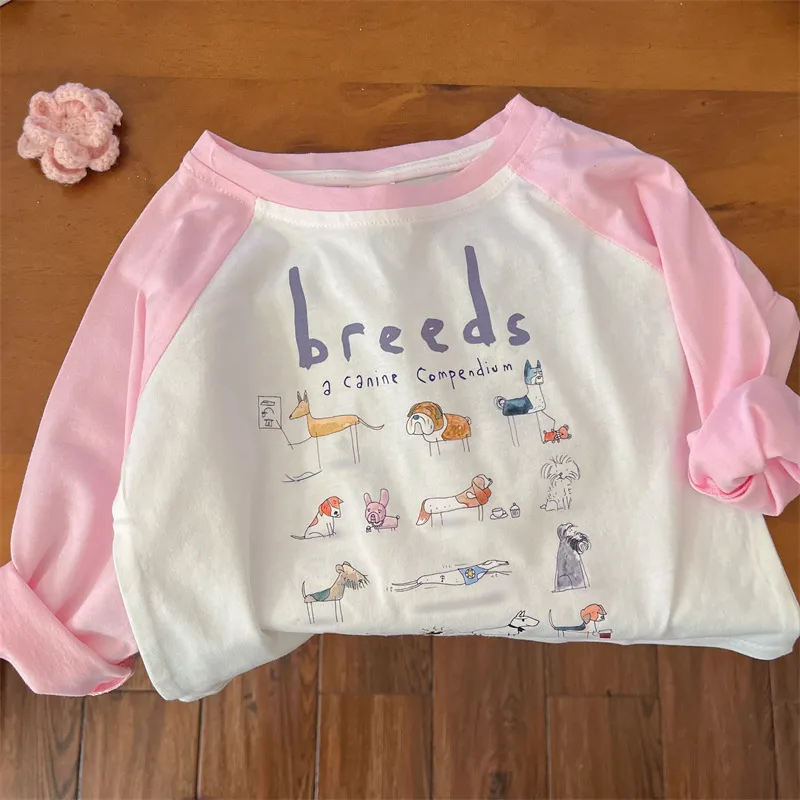 【80-130cm】通気性良い 合わせやすい トレンド 着心地良い バイカラー 人気 長袖 Tシャツ