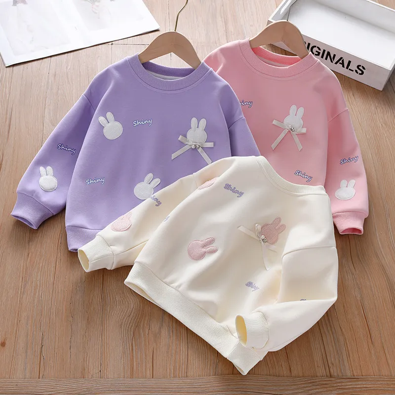 【90-140cm】合わせやすい ファッション カートゥーン  二種デザイン選べる 女の子 長袖 トレーナー