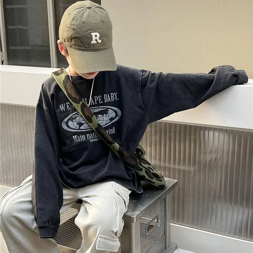 【90-150cm】人気爆発中 レトロ 着心地良い 合わせやすい トレンド 長袖 トップス