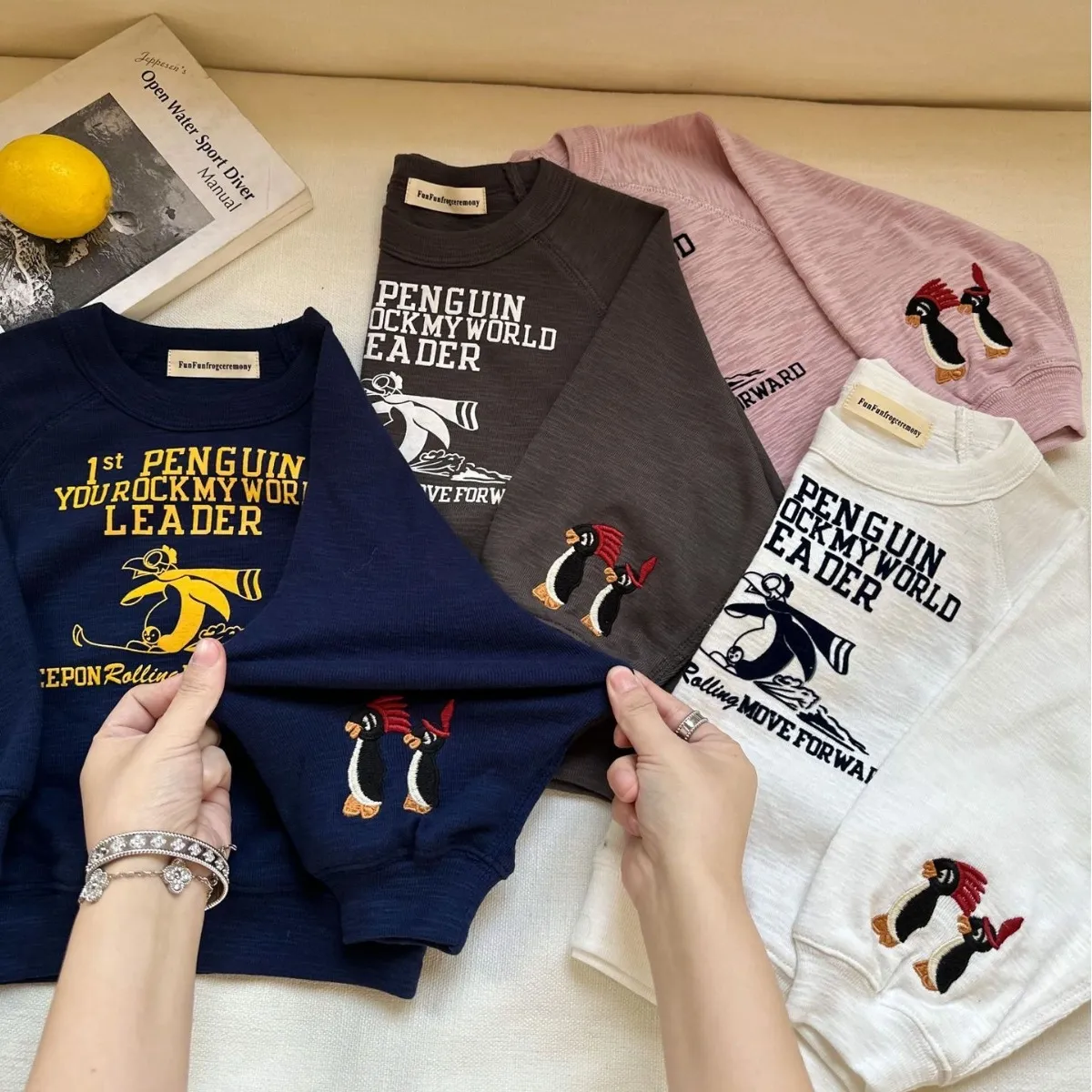 【90-140cm】リラックス感ある シンプル カジュアル 男の子 長袖 トレーナー