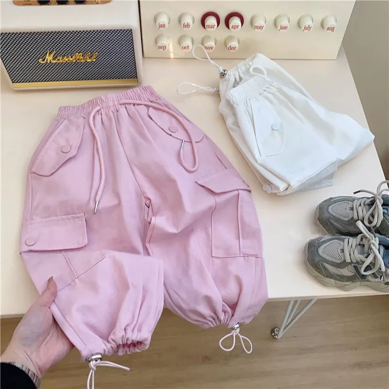 【90-140cm】超人気商品!秋新作 ファッション カジュアル 合わせやすい 女の子 カーゴパンツ