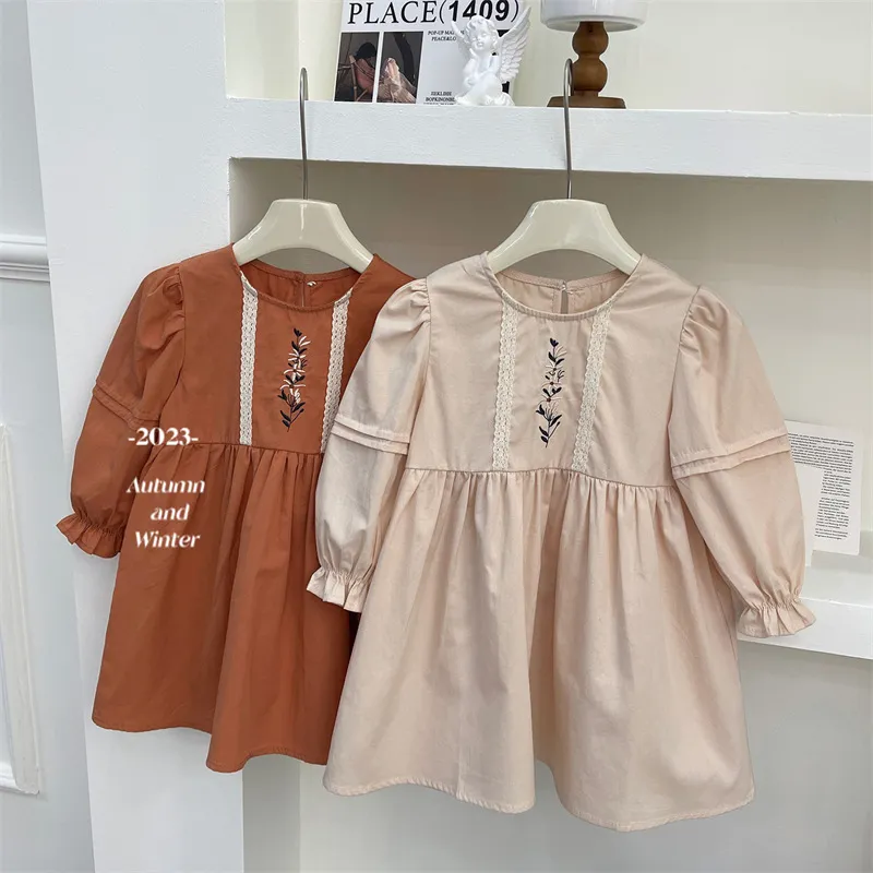 【90-140cm】人気上昇中 プリンセス スウィート ガーリッシュ 女の子 長袖 ワンピース