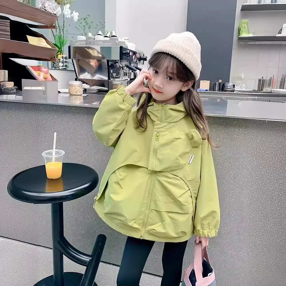 【110-160cm】今季大注目 シンプル 着心地良い 合わせやすい トレンド フード付き 女の子 アウター