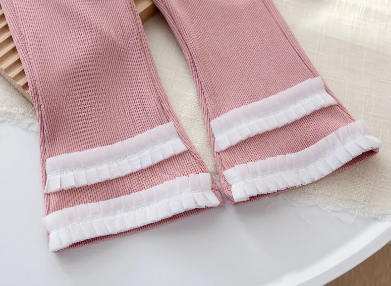 【100‐140cm】ファッション 可愛い レーナー+フレアパンツ おしゃれ 2点セット 女の子 セットアップ