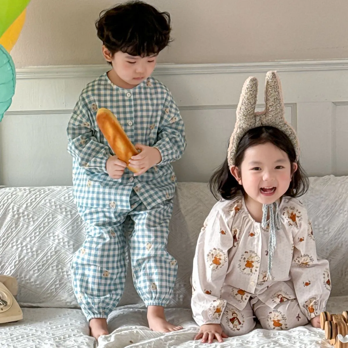 【90-130cm】人気商品  超可愛い カートゥーン  6色選べる  男女限らず パジャマ