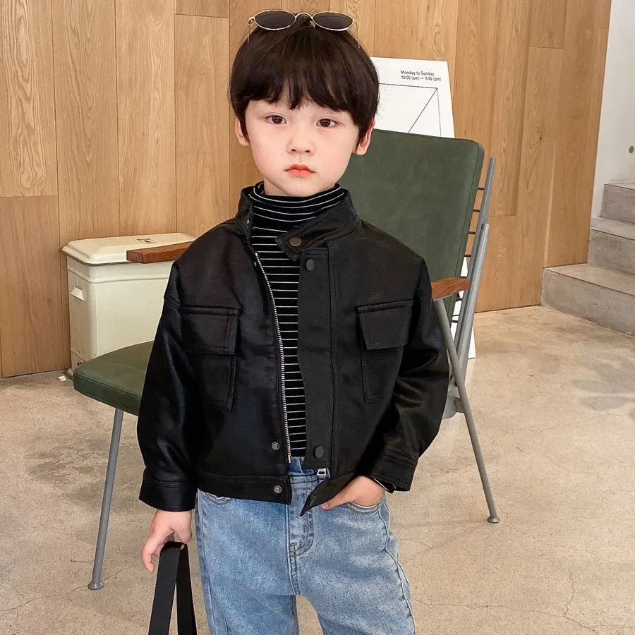 【90-140cm】超人気商品  ファッション かっこいい カジュアル 無地 男の子 アウター