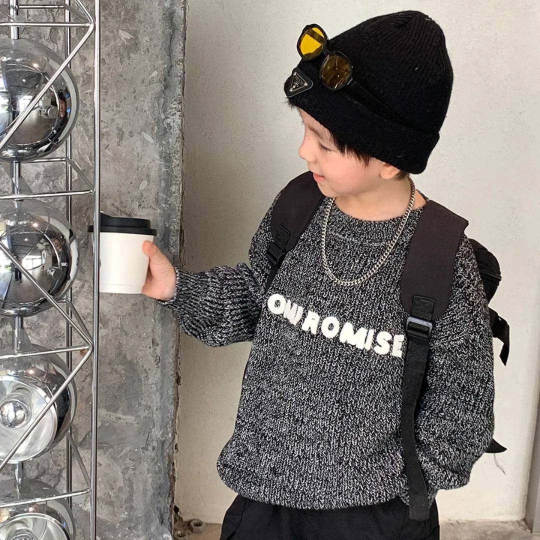 【100-160cm】シンプルでユニセックスなデザイン どんなボトムにも合わせやすい キッズ セーター ニット 子供 男の子