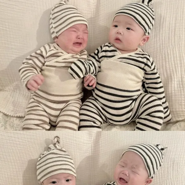 【66-90cm】二点セット 人気商品  肌触りがソフト 柔らかい シンプル ベビートップス＋ボトムス＝セットアップ