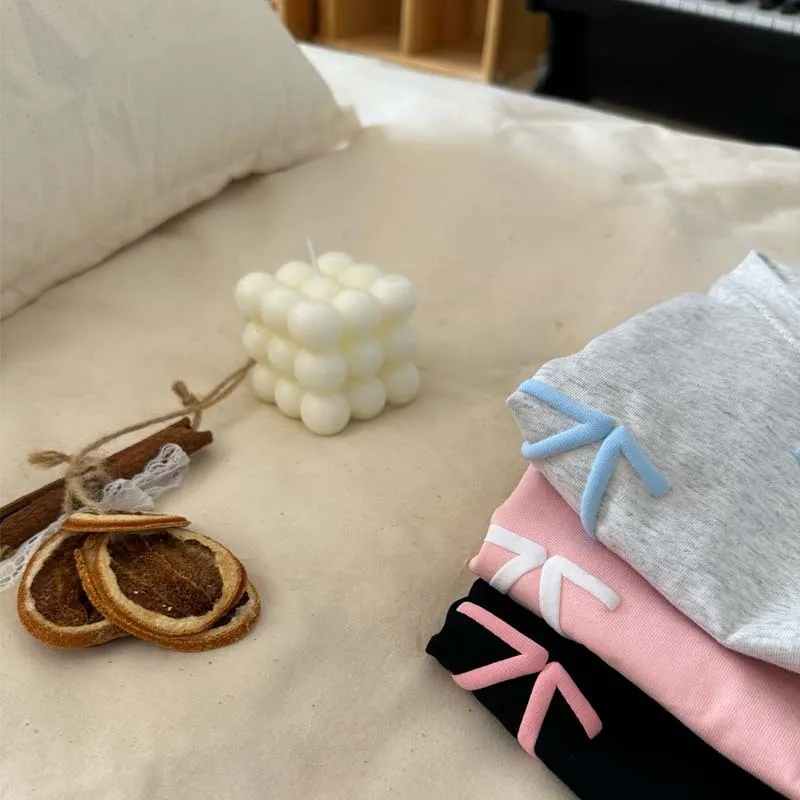【80-160cm】超かわいい 人気商品 売れ筋 やわらかな素材 リボン付き 女の子 長袖 Tシャツ