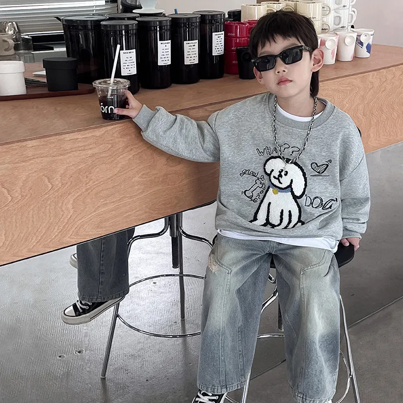 【110-160cm】絶対見逃さないで クール カジュアル  カッコイイ ファッション  男の子 トレーナー