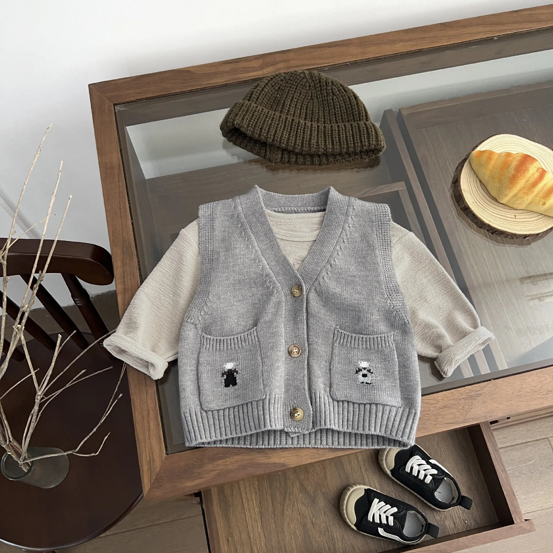 【73-110cm】着心地いい ニット 無地 シンプル 合わせやすい タンクトップ