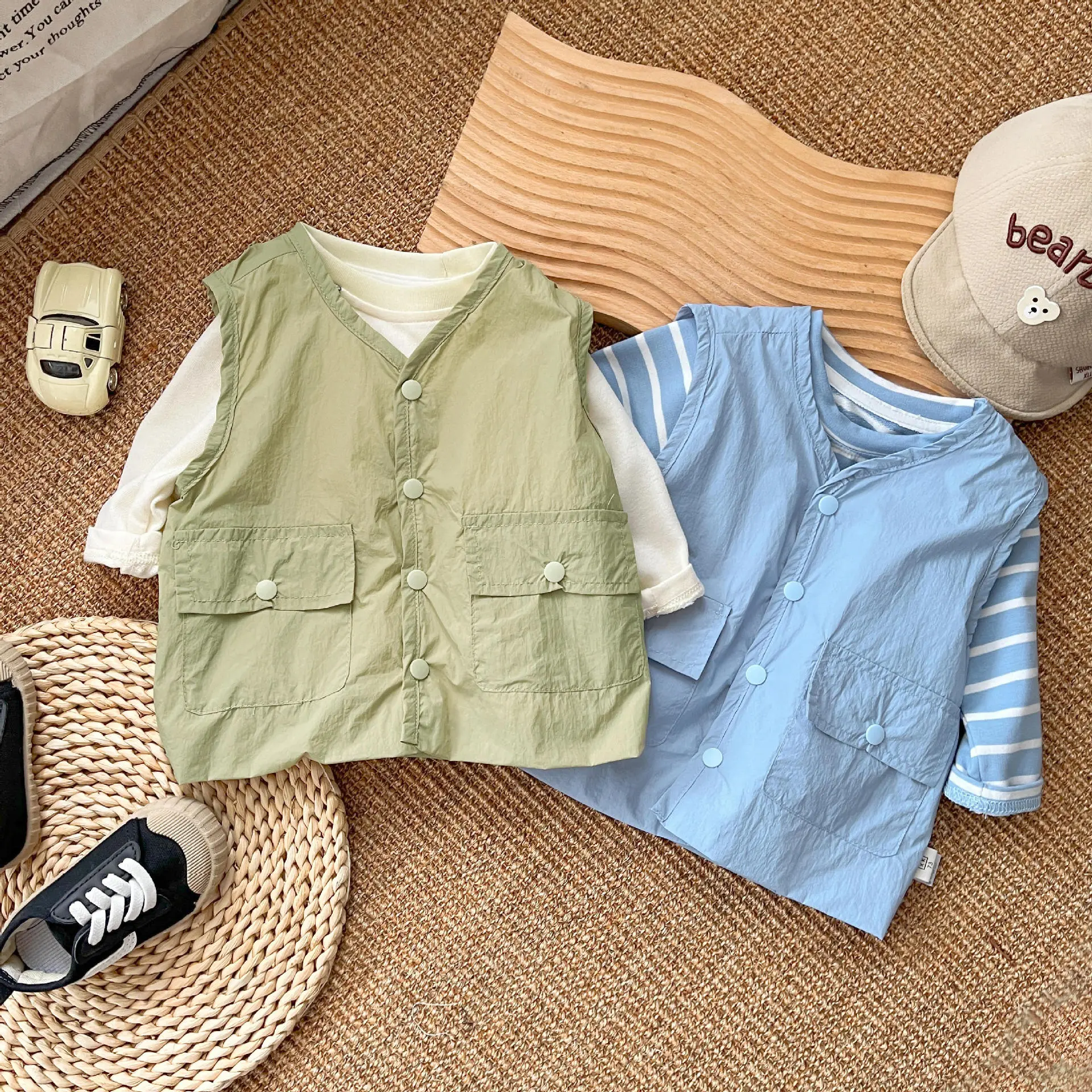 【66-100cm】可愛い シンプル 履きやすい 合わせやすい 無地 ノースリーブ タンクトップ