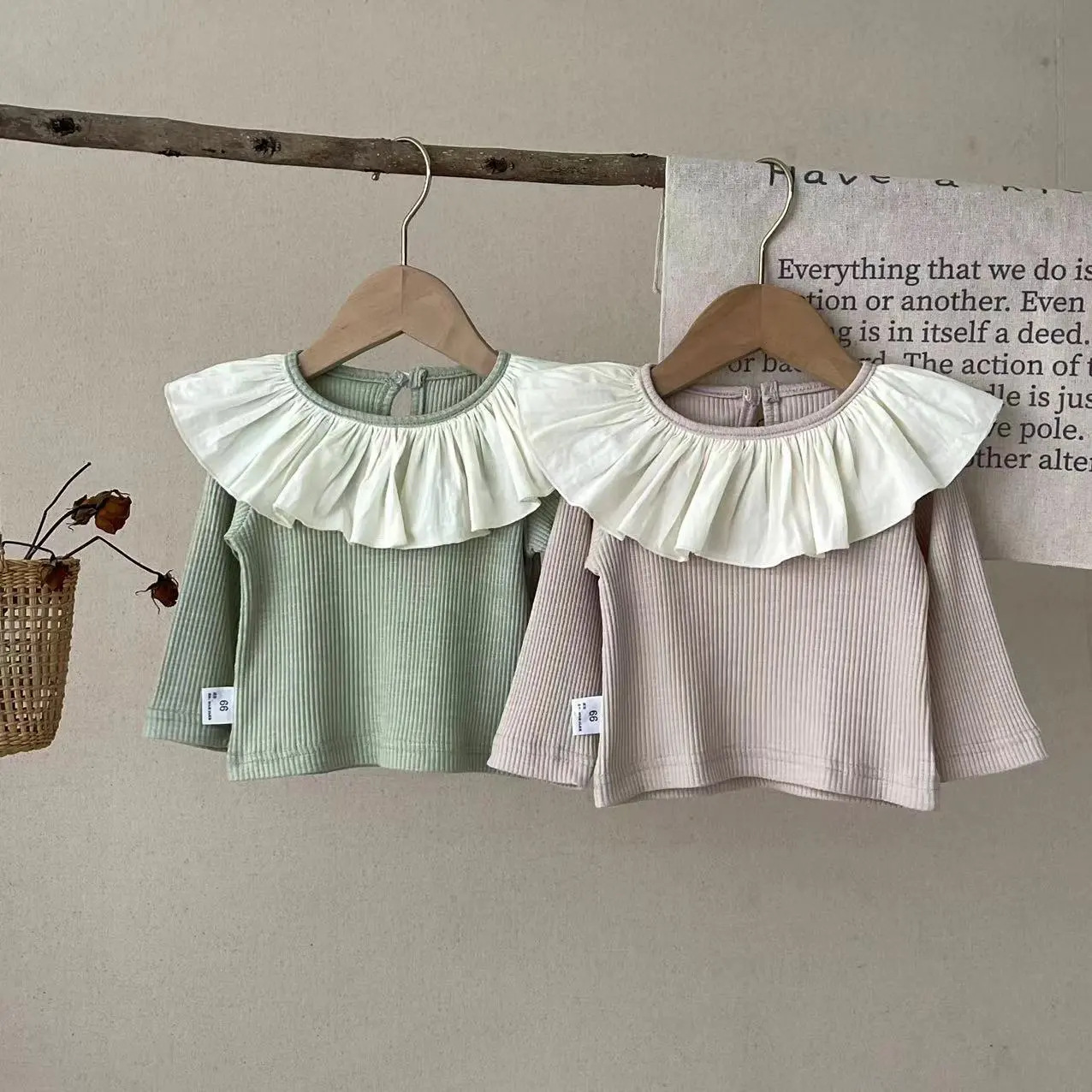 【66-100cm】人気上昇中 シンプル 着心地良い 合わせやすい オシャレ 可愛い 長袖 Tシャツ