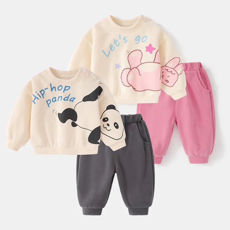 【80-120cm】二点セット 今季大注目 トレンド 着心地良い 長袖 パーカー+ズボン セットアップ