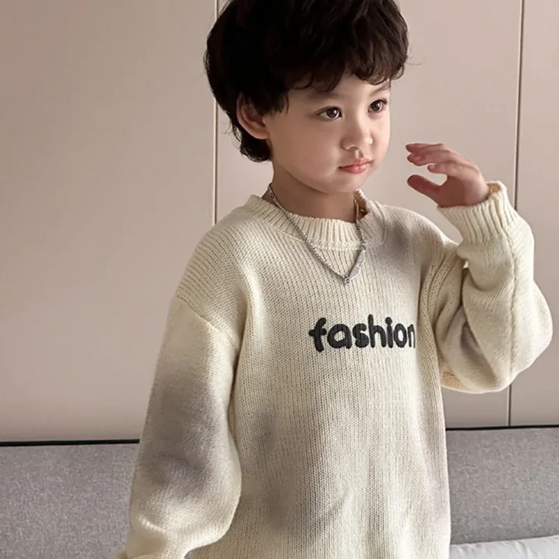 【90-150cm】着回し抜群な一枚 キッズ ニット セーター トップス 長袖