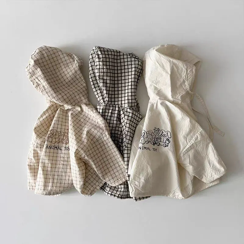 【73-100cm】人気商品 売れ筋 カジュアル  チェック柄 日焼け止め 可愛い  ベビー  アウター