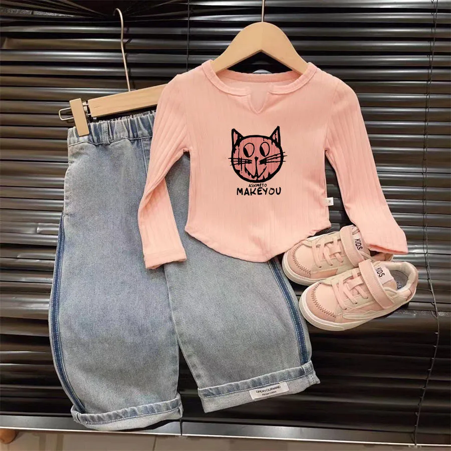 【80-140cm】超人気商品 ファッション おしゃれ カジュアル 合わせやすい女の子 長袖 Tシャツ