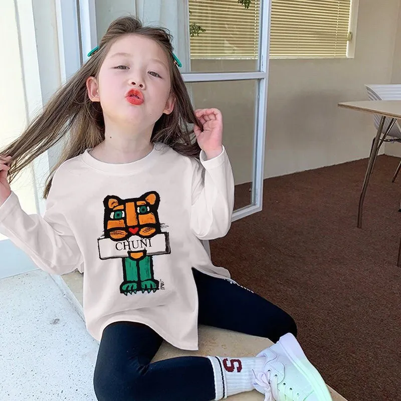 【80-160cm】人気商品 ファッション おしゃれ 可愛い カートゥーン  女の子 長袖 Tシャツ