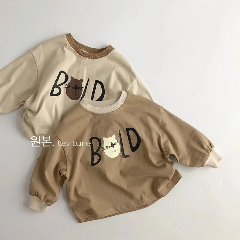 【80-130cm】超可愛い 売れ筋 やわらかい  合わせやすい  カートゥーン 男の子 女の子 長袖 Ｔシャツ