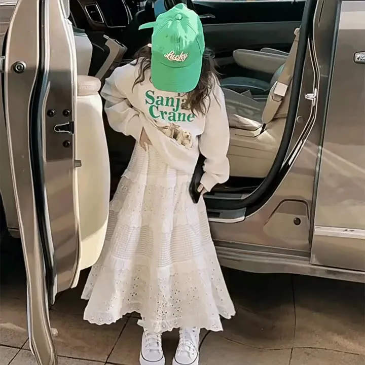 【100-160cm】着回し力抜群 清新 ins風  森ガール ガーリッシュ  スウィート  女の子 スカート