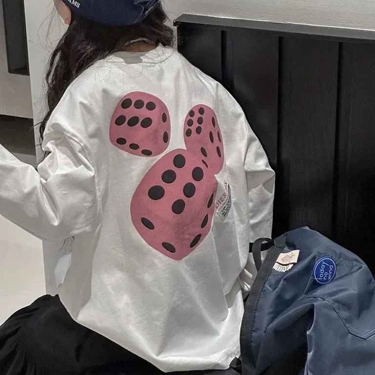 【100-160cm】人気商品  合わせやすい カジュアル  カートゥーン 可愛い  女の子 長袖 Tシャツ