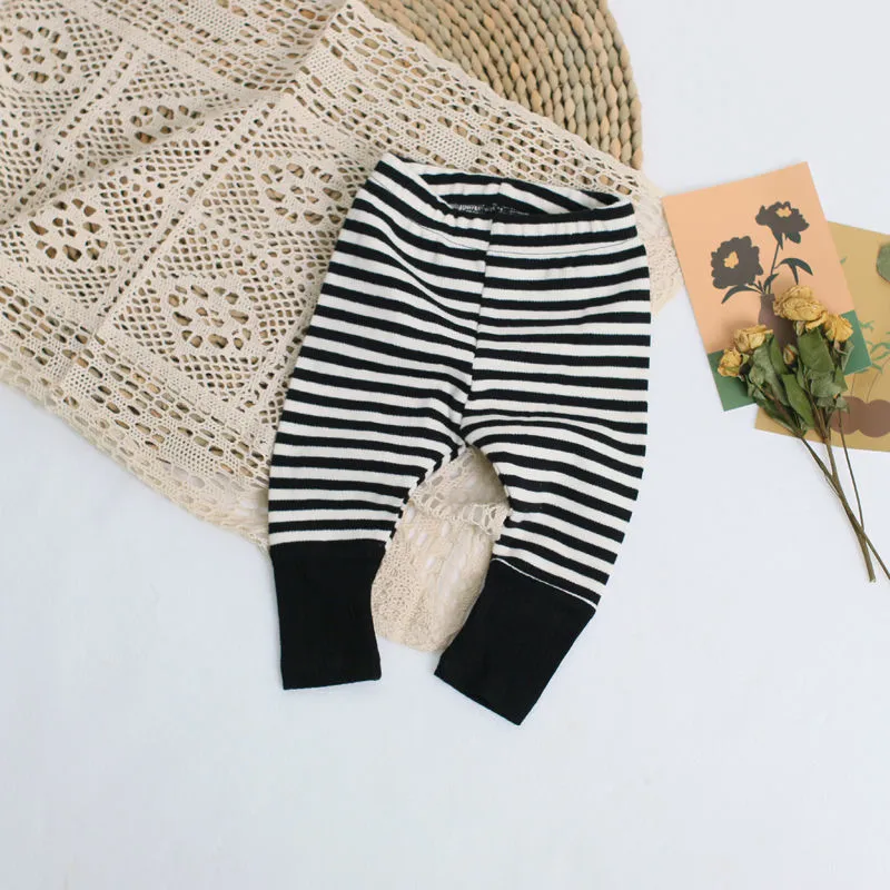 【73-100cm】3色選べる 絶対欲しい ボーダー シンプル ベビー コットン オールシーズン ボトムス