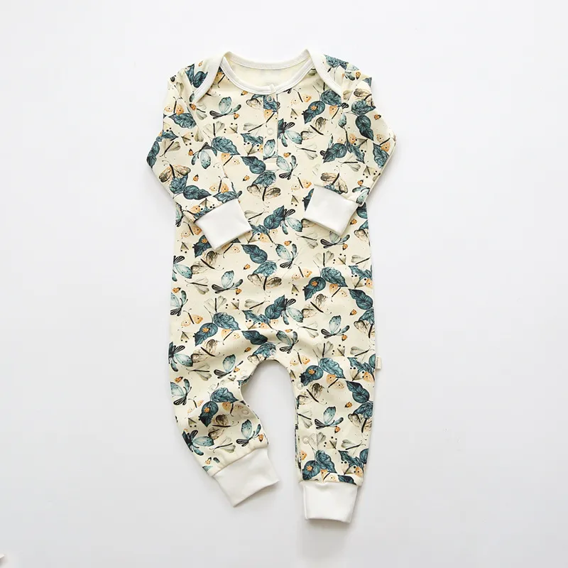 【66-90cm】7色展開 激売れ中 上品なシルエット 肌触りいい 小柄 長袖 コットン ベビー服 赤ちゃん 新生児 ロンパース