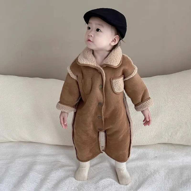 【66-100cm】流行の予感 秋冬 カジュアル ファッション ベビー服 ロンパース