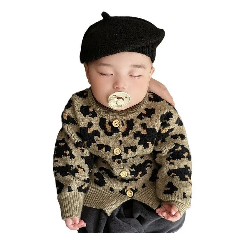 【66-100cm】新登場 人気上昇中 ニット ショウ柄 長袖 ベビー服 赤ちゃん アウター/ロンパース