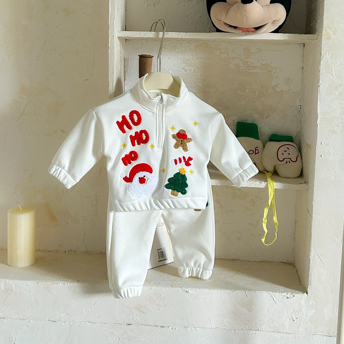 【73-120cm】超かわいい シンプル カジュアル カートゥーン トップス+パンツ ベビー 赤ちゃん クリスマス雰囲気 セット