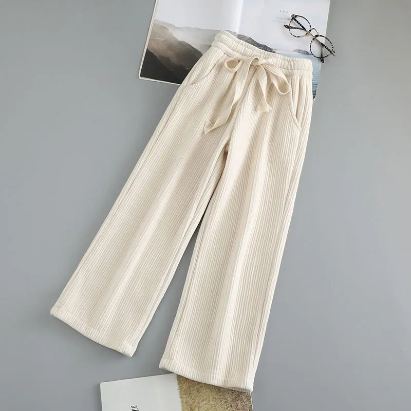 【120-170cm】二色選べ Basic日常簡約 コーデュロイ 薄手/裏起毛 秋 冬 子供服 キッズ ジュニア 女の子 無地 ボウタイ ボトムス