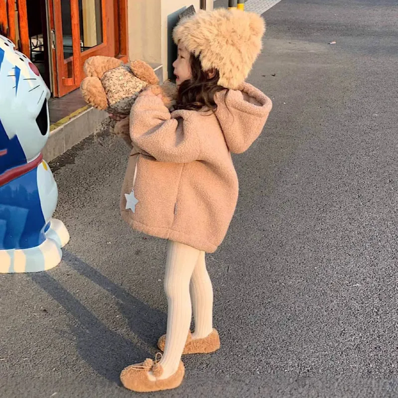 【90-130cm】とっておきの一枚に カジュアル スウィート キュート 無地 子供服 女の子 秋冬 パーカー トップス
