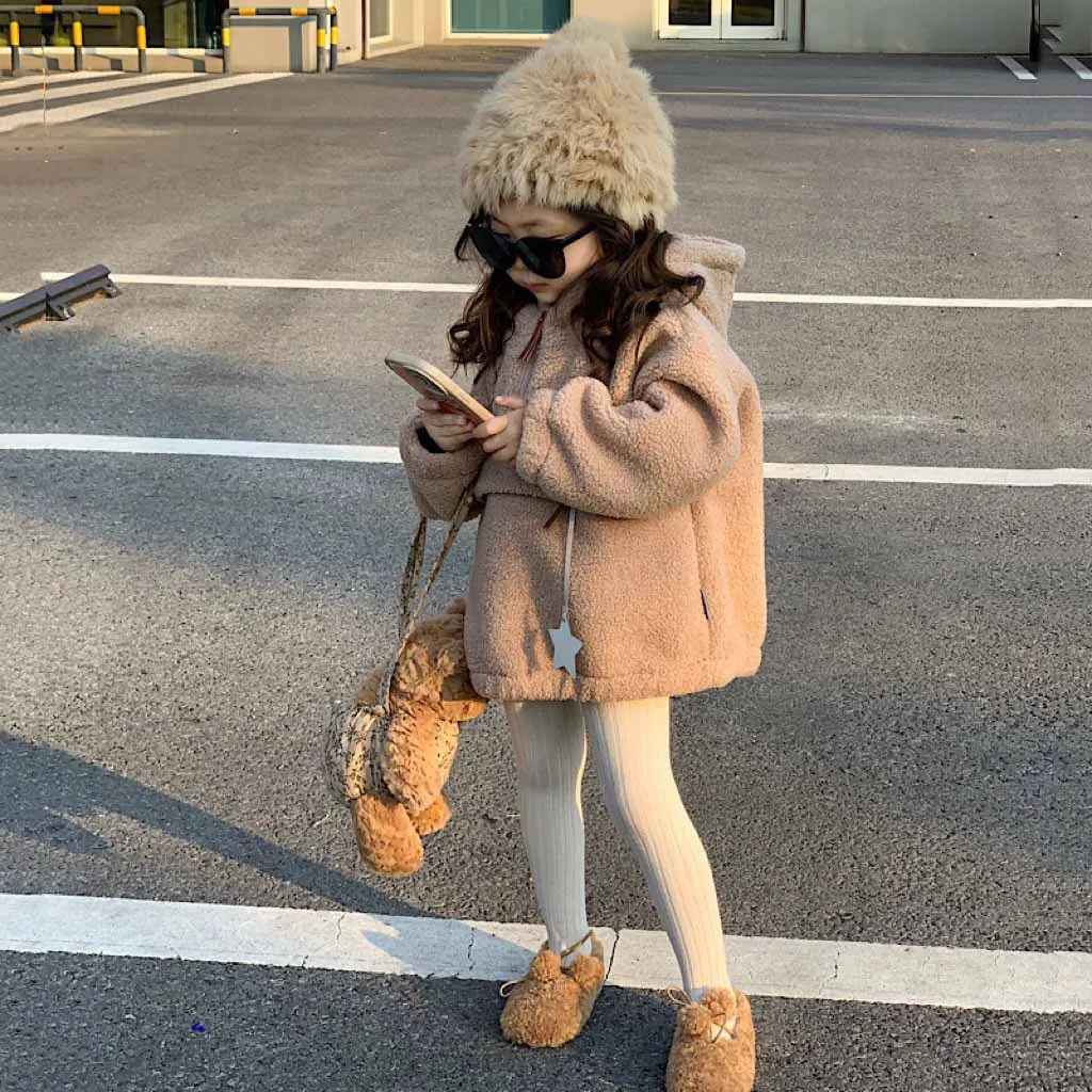 【90-130cm】とっておきの一枚に カジュアル スウィート キュート 無地 子供服 女の子 秋冬 パーカー トップス